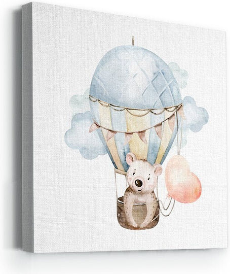 Walls Kids Wall Art Framed Bear Cub Hot Air Balloon