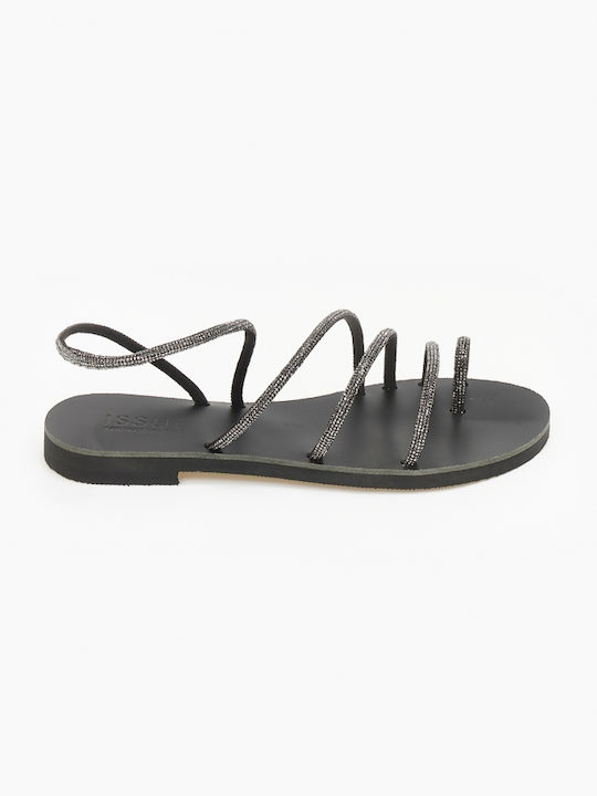 Issue Fashion Women's Flat Sandals in Black Color