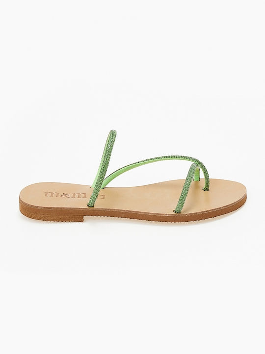 Issue Fashion Women's Flat Sandals in Green Color