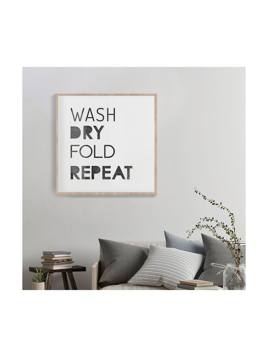 Walls Αφίσα Wash Dry Fold Repeat 20x20cm