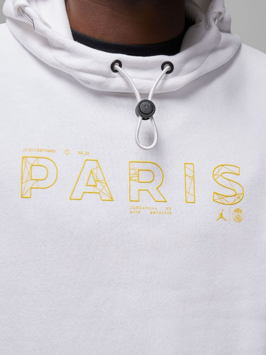 Paris Saint-Germain Суитшърт с Качулка Бял