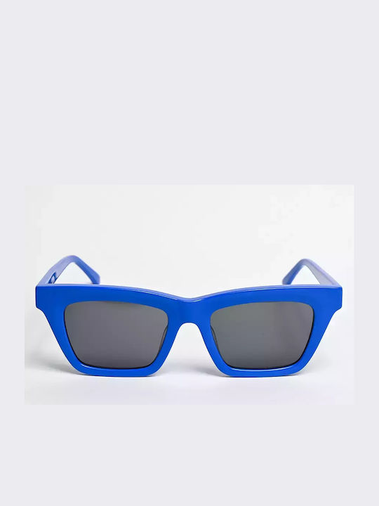 The Glass of Brixton Women's Sunglasses with Blue Plastic Frame and Gray Lens BS210 02