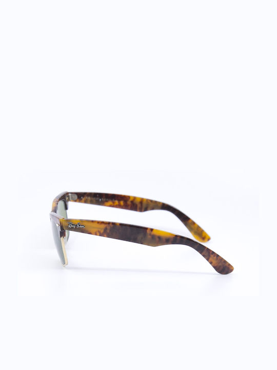 Ray Ban Wayfarer Max Vintage Men's Sunglasses with Brown Tartaruga Plastic Frame and Green Lens RB2142 1157