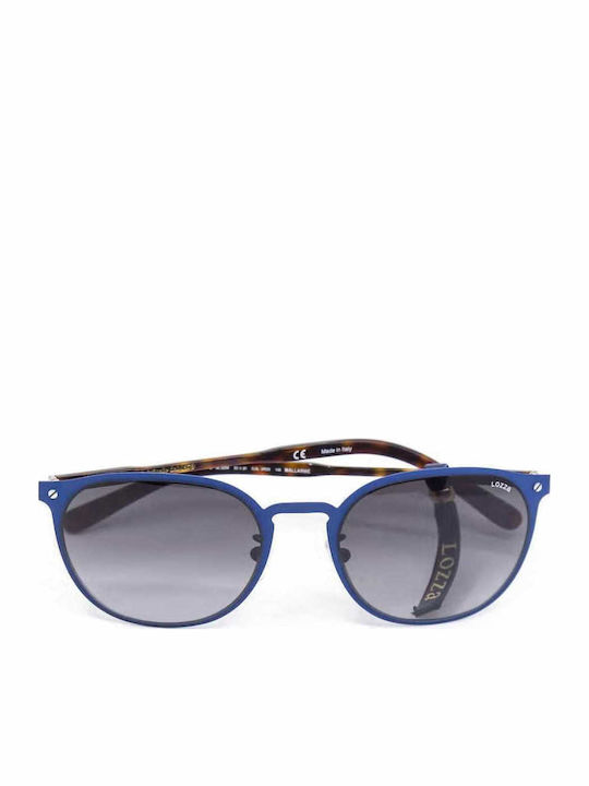 Lozza Men's Sunglasses with Blue Metal Frame and Black Mirror Lens SL2234M 0RD5