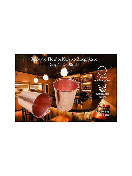 Copper Water / Cocktail/Drinking Glass 300ml Rose Gold