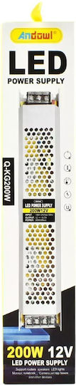 Andowl Τροφοδοτικό LED Ισχύος 200W με Τάση Εξόδου 12V