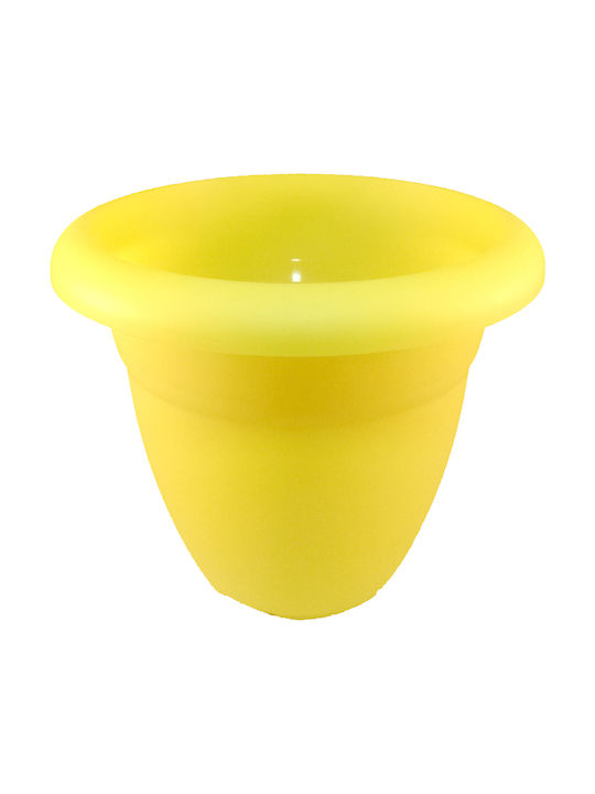 Micplast Νο 77 Flower Pot 19x16cm in Yellow Color