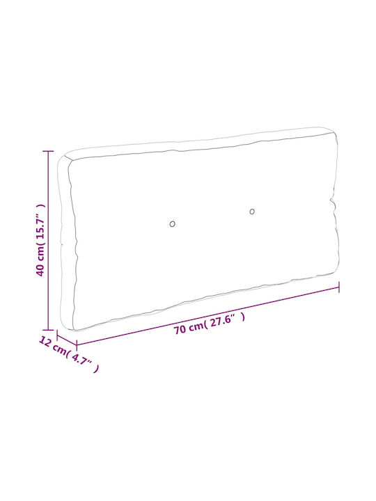 vidaXL Pernă De Bancă Pentru Perne Pentru Scaune De Grădină Cu Spătar Albastru Și Alb 40x70cm