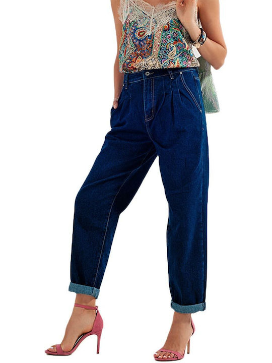 Q2 High Waist Women's Jean Trousers in Relaxed Fit