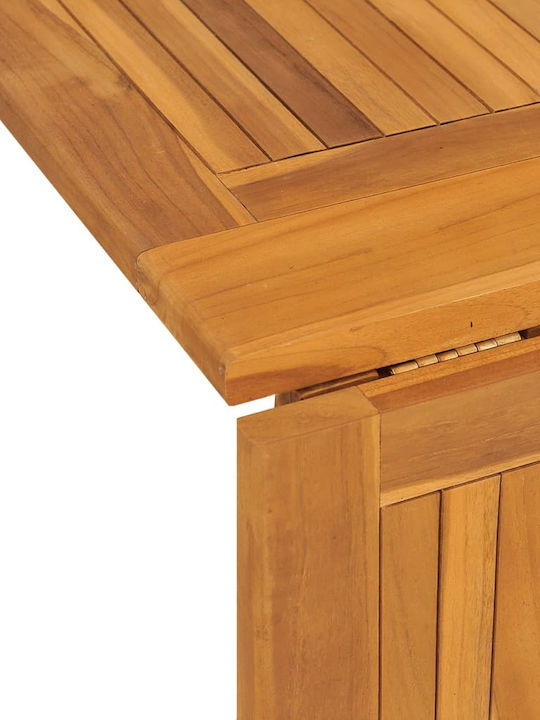 Outdoor Dinner Foldable Wood Table Natural 150x90x75cm