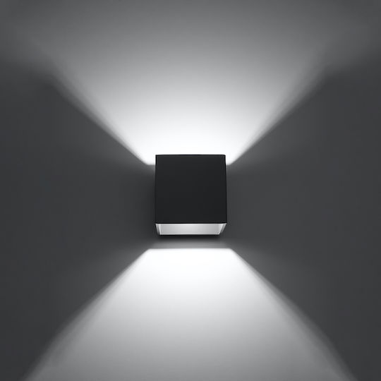 Sollux Quad 1 Modern Lamp Wall with Socket G9 Gray 13x13x13cm