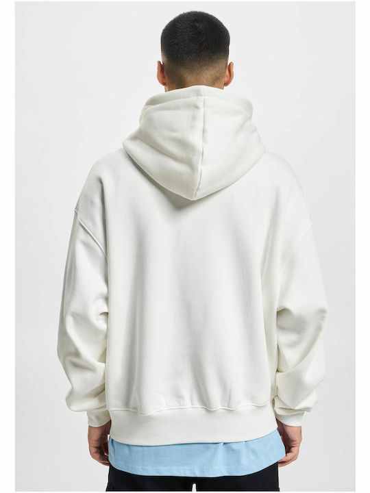 Def Men's Sweatshirt Jacket with Hood and Pockets White