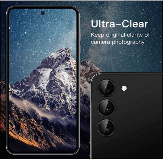 Camera Protection Tempered Glass Black for the Galaxy S23+
