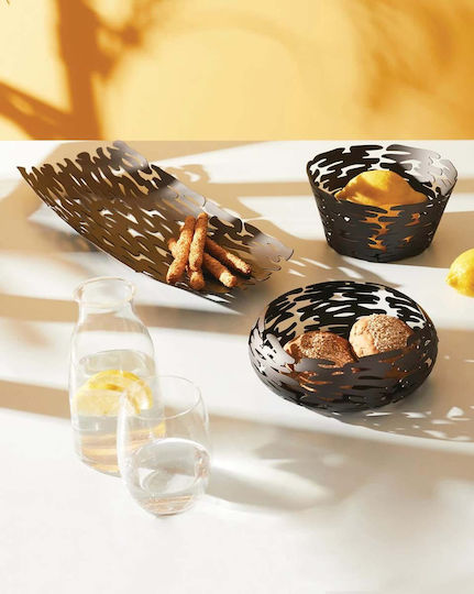 Alessi Φρουτιέρα Inox Μαύρη 18x18x6.5εκ.
