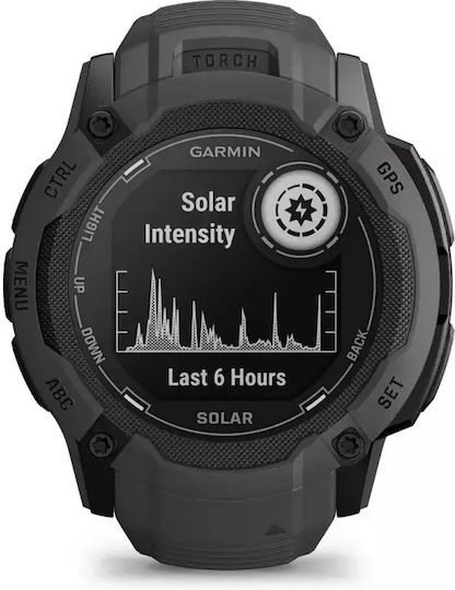 Garmin Instinct 2X Solar 50mm Waterproof Smartwatch with Heart Rate Monitor (Graphite)