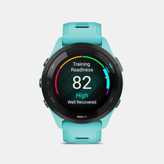Garmin Forerunner 265 46mm Waterproof Smartwatch with Heart Rate Monitor (Aqua/Black)