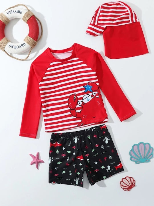 Babykids Kids Swimwear Swimwear Set Red