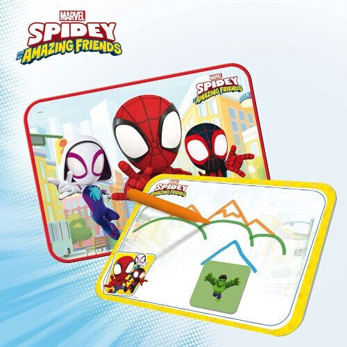 Spidey and His Amazing Friends Kids Table for Painting made of Plastic Multicolour Lisciani Giochi