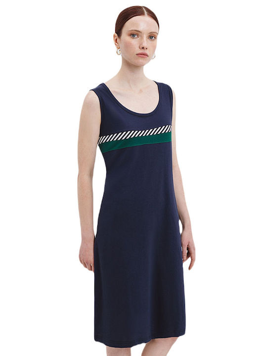 Sleeveless Cotton Dress Giota 4064 Blue