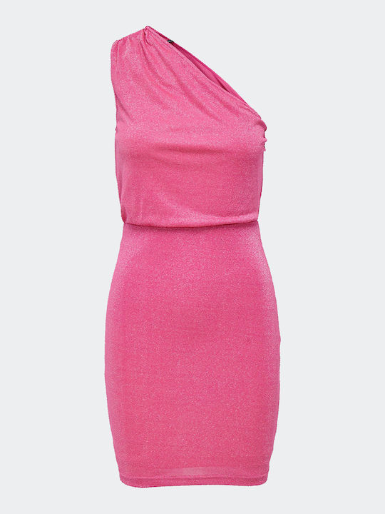 Only Καλοκαιρινό Mini Βραδινό Φόρεμα Fuchsia Pink