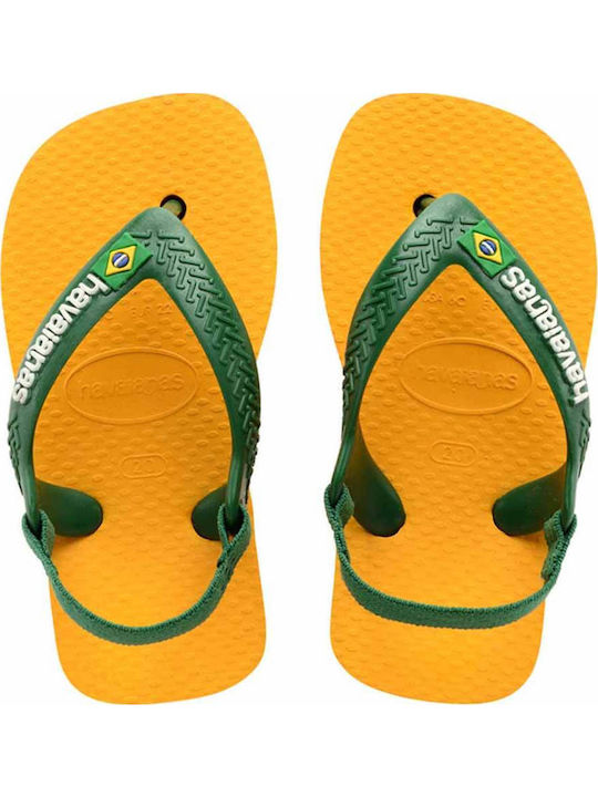 Παιδικές Σαγιονάρες Flip Flops Κίτρινες