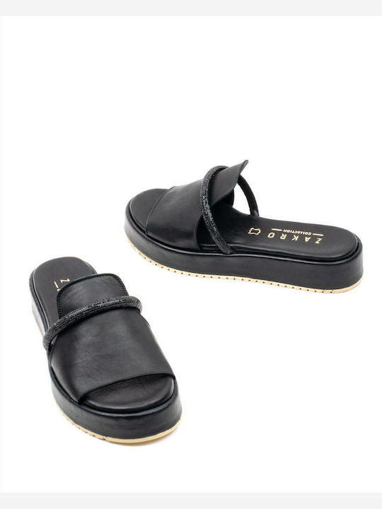 Sandale Casual Damă Din Piele Negru