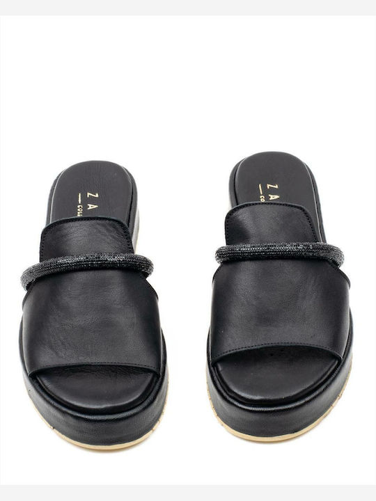 Sandale Casual Damă Din Piele Negru