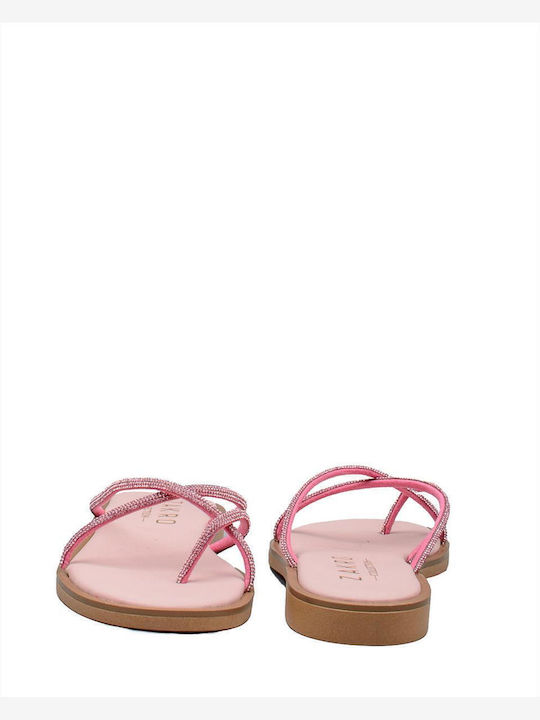 Flache Sandalen für Damen in Rosa Farbe