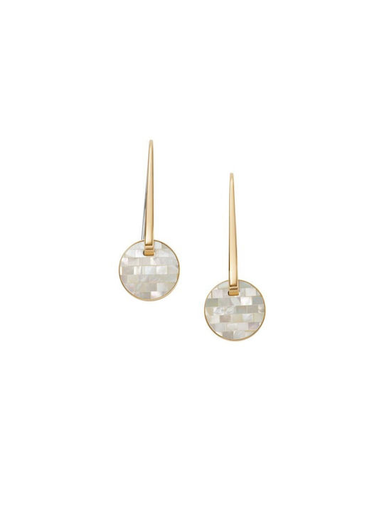 Skagen Earrings Pendants made of Steel Gold Plated with Pearls