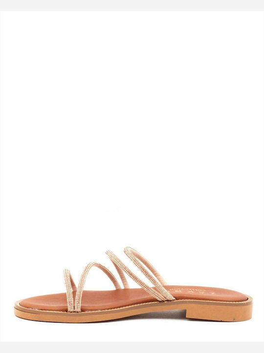 Zakro Collection Women's Flat Sandals in Tabac Brown Color