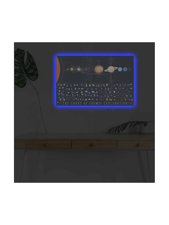Tablou pe Pânză cu iluminare LED 45x45cm