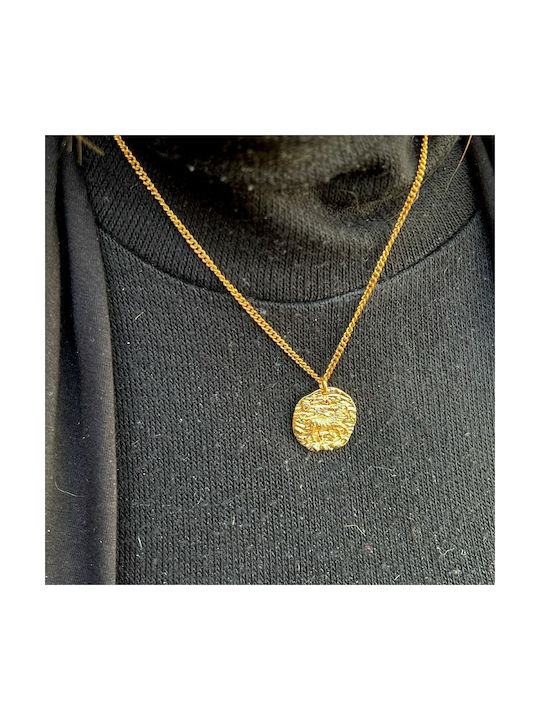 Amor Amor Necklace Zodiac Sign from Gold Plated Steel with Zircon