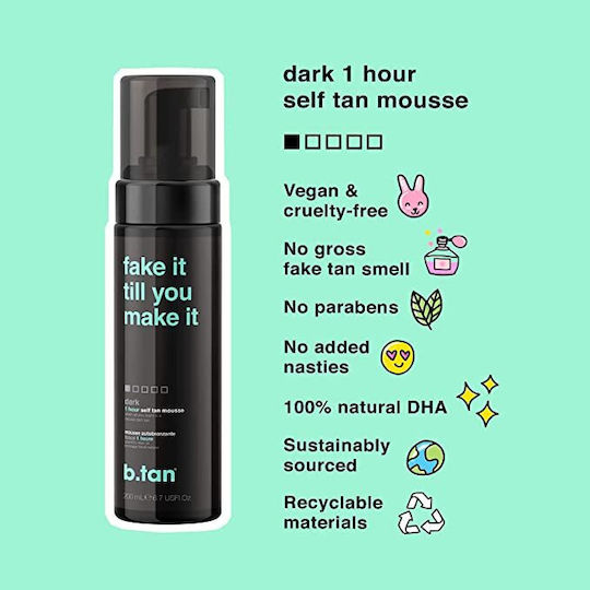B.Tan Fake It Till You Make It Self Tanning Mousse Body Dark 200ml