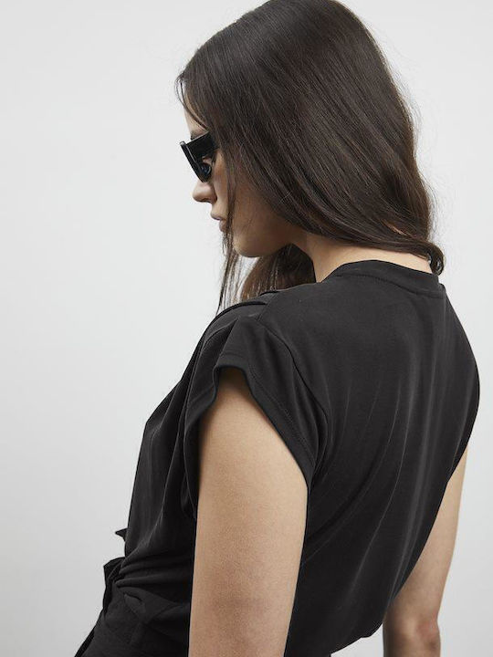 Women's Summer Blouse Sleeveless Black