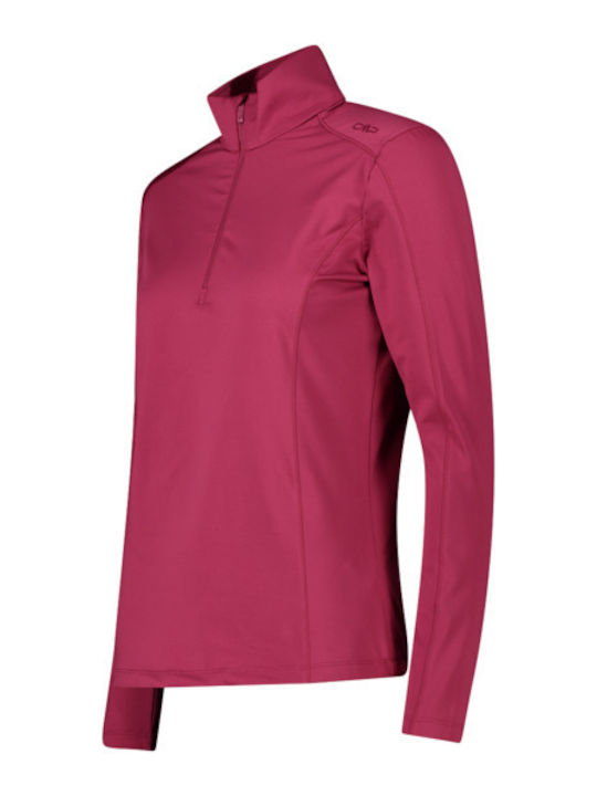 CMP Women's Athletic Fleece Blouse Long Sleeve with Zipper Multicolor