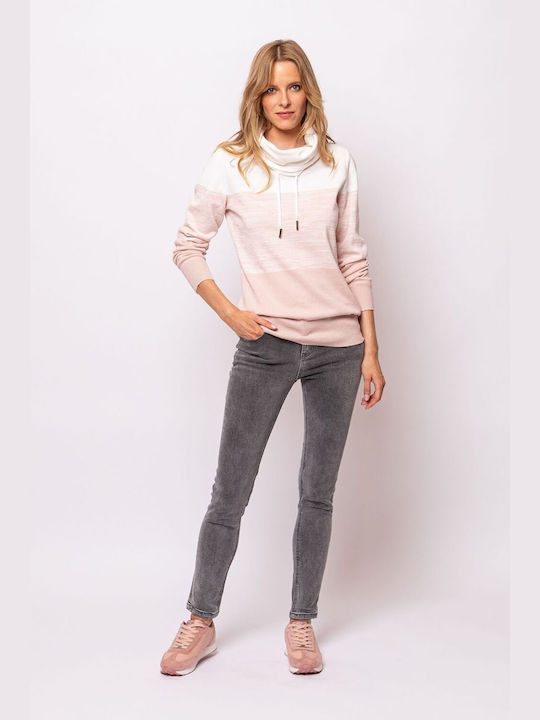 Heavy Tools Women's Long Sleeve Sweater Pink
