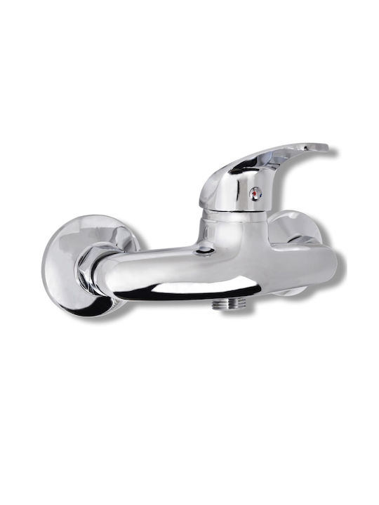 vidaXL Mixing Shower Shower Faucet Complete Set Inox Silver