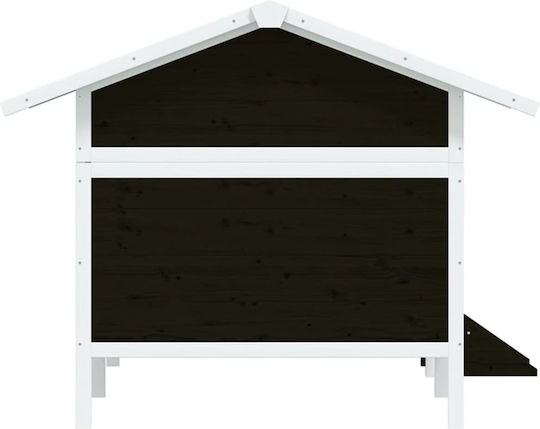 vidaXL Къщичка за Куче Дърво За Външно Ползване Сив 159x120x88.5см
