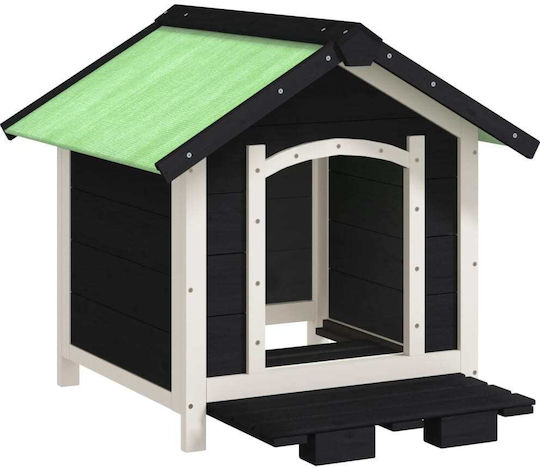 vidaXL Dog House Wooden Outdoor Gray 65x65x61.5cm