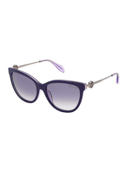 Blumarine Ochelari de soare Albastru cu Cadru & Violet Lentilă Blumarine Ochelari de soare Albastru cu Cadru & Violet Lentilă