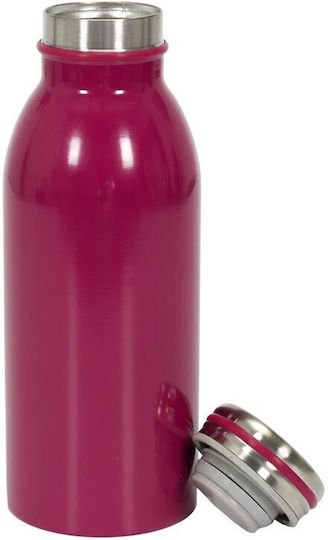 Bottle Thermos Stainless Steel 450ml Pink with Mouthpiece