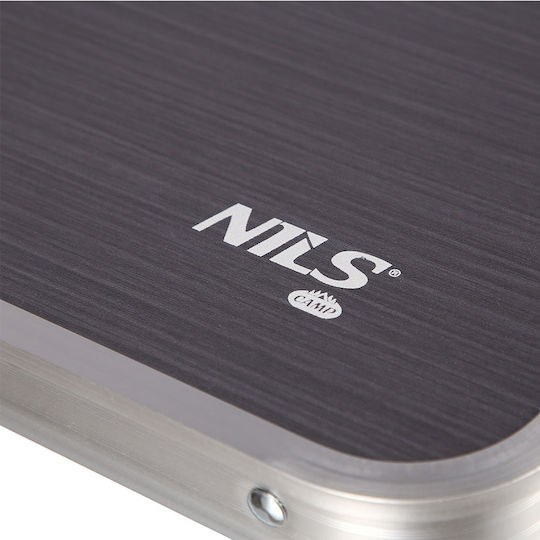 Nils Aluminum Table Set for Camping Folding in Case Gray