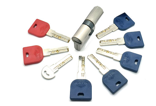 Metalor Lock Cylinder Security 75mm (30-45) with 5 Keys Silver