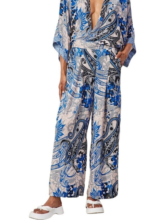 Femei Din material textil Pantaloni cu elastic cu Croială Normală Albastră