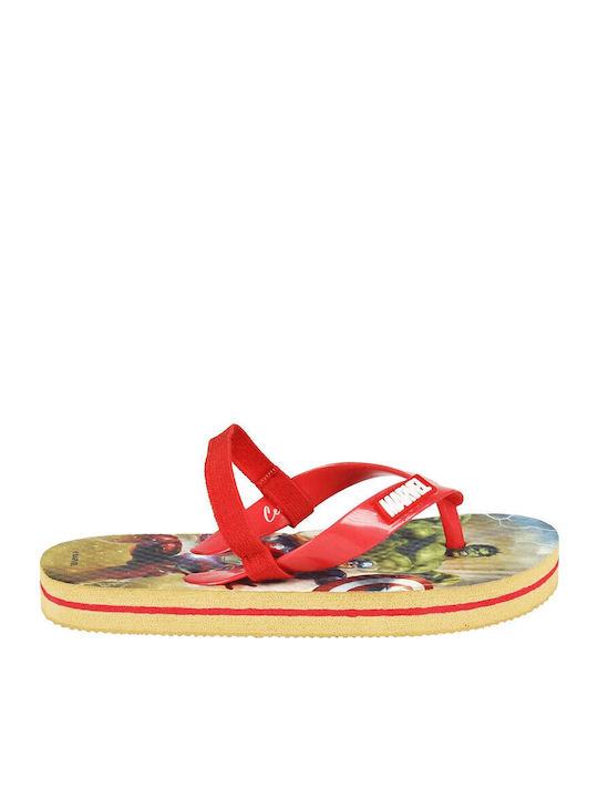 Παιδικές Σαγιονάρες Flip Flops Κόκκινες Marvel Εκδικητές