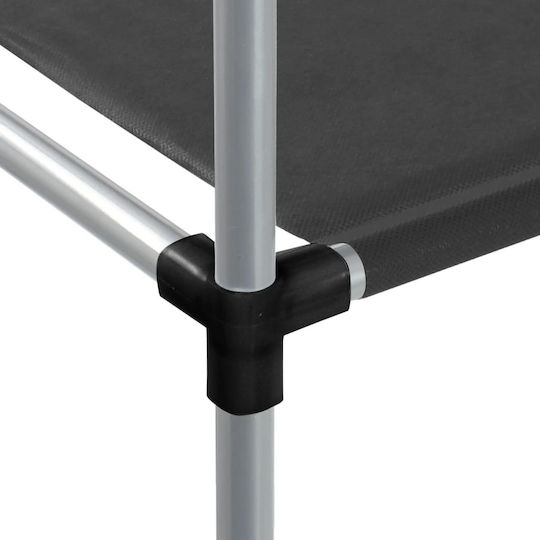 vidaXL An der Wand montiert Badezimmerregal Metallisch mit 2 Regalböden 87x55x90.5cm Schwarz