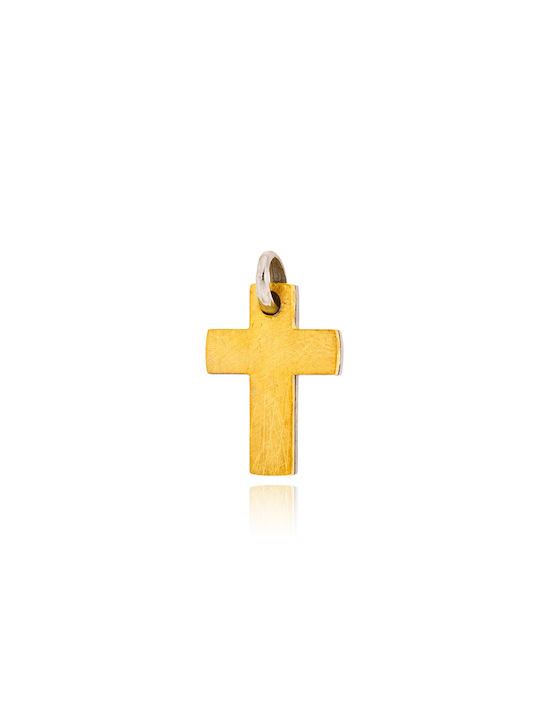 Skaras Jewels Men's Gold Cross 14K Double Sided