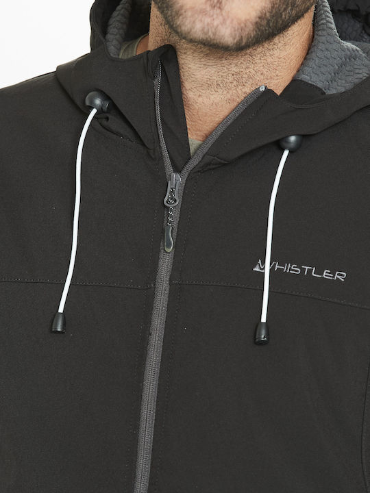 Winter Jacke Softshell Wasserdicht und Winddicht Schwarz