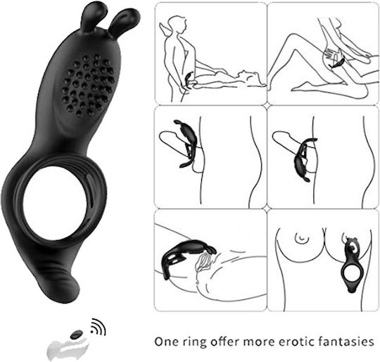 Kinksters Vibrating Black Silicone Cock Ring 3211-0111