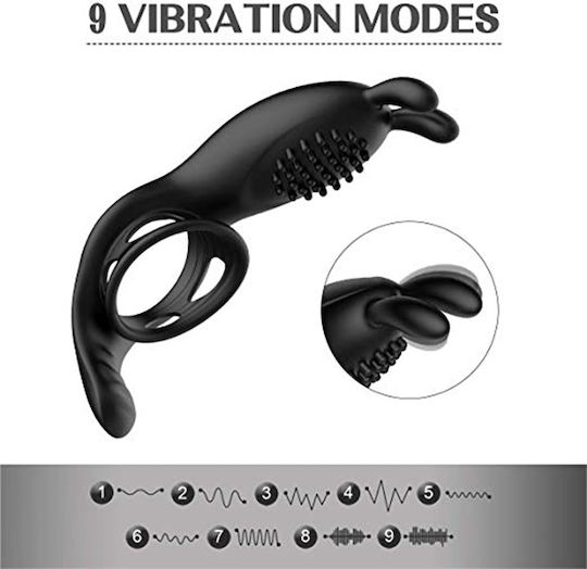 Kinksters Vibrating Black Silicone Cock Ring 3211-0111